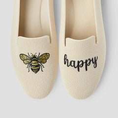 Round-Toe Embroidered Loafers (Audrey)