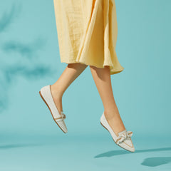 Pointed-Toe Bow Loafers (Michelle 2.0)
