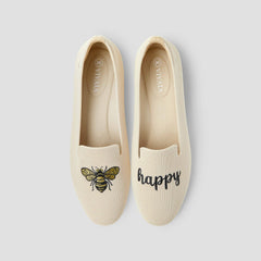 Round-Toe Embroidered Loafers (Audrey)