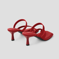 Square-Toe Mid Heel Strappy Sandals (Alina)