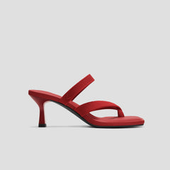 Square-Toe Mid Heel Strappy Sandals (Alina)