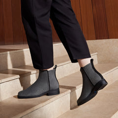 Square-Toe Ankle Chelsea Boots (Celina)
