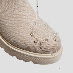 Round-Toe Knee-High Wool Wedge Boots (Eduarda)