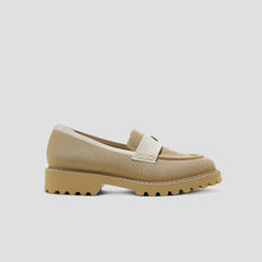 Round-Toe Platform Chunky Heel Loafers (Francesca)