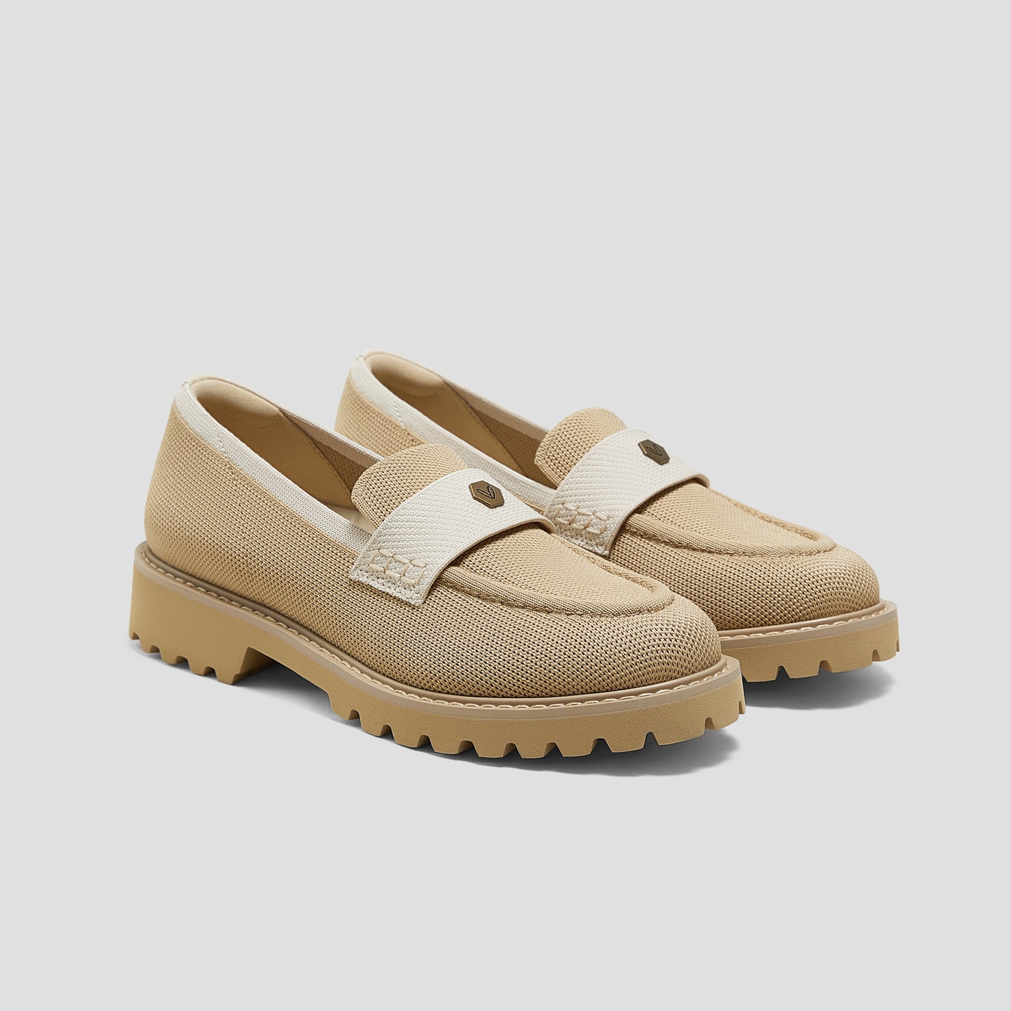 Round-Toe Platform Chunky Heel Loafers (Francesca)