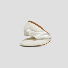 Square-Toe Lace-Up Satin Sneakerina (Cristina)