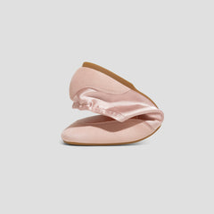 Square-Toe Lace-Up Satin Sneakerina (Cristina)