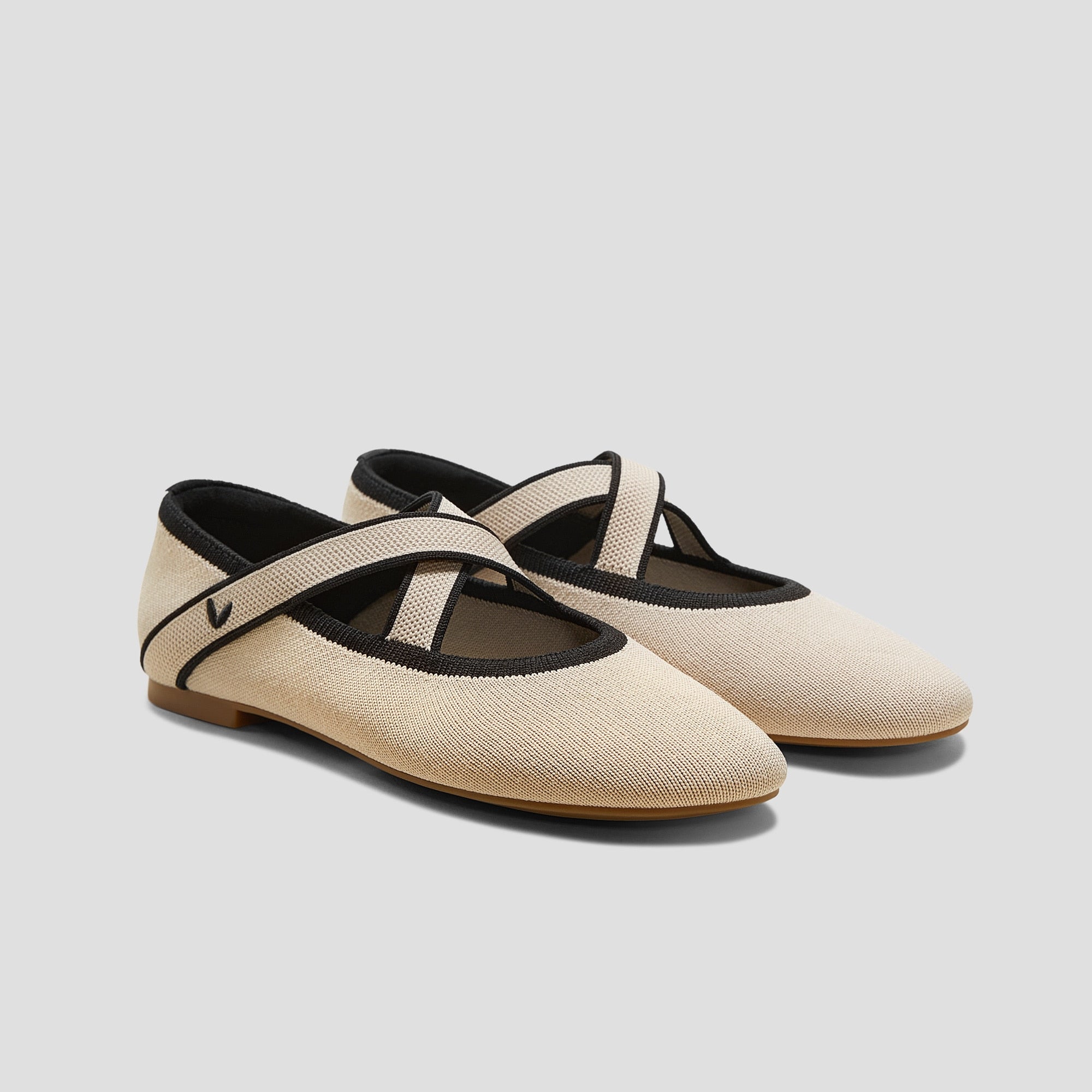 Almond-Toe Mary Janes Flats (Nia)