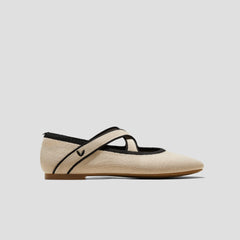 Almond-Toe Mary Janes Flats (Nia)