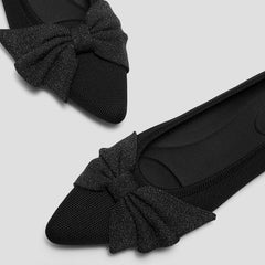 Pointed-Toe Bow Flats (Azura)