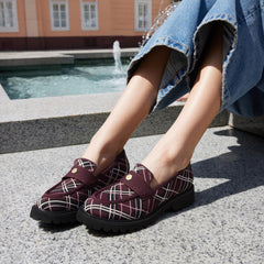 Round-Toe Platform Chunky Heel Loafers (Francesca)
