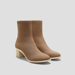 Almond-Toe Running Heel Boots (Amanda)