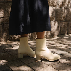 Almond-Toe Running Heel Boots (Amanda)