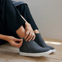 Round-Toe Hidden Wedge Sneakers (Casey)