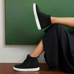 Round-Toe Hidden Wedge Sneakers (Casey)