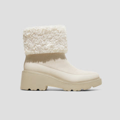 Faux Fur Platform Chunky Wedge Boots（Elaine）