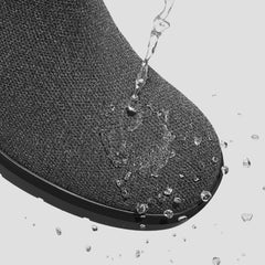 Square-Toe Water-Repellent Heeled Boots (Gisella)