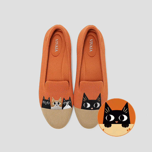 Round-Toe Embroidered Loafers (Audrey)