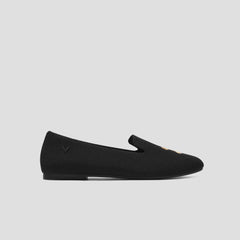 Round-Toe Embroidered Loafers (Audrey)