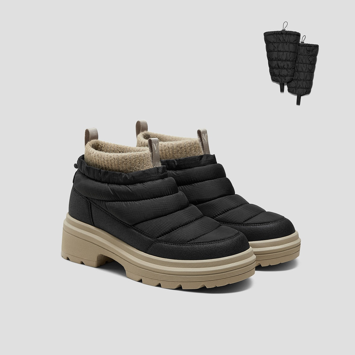 2-in-1 Detachable PufferTherm Warm Boots