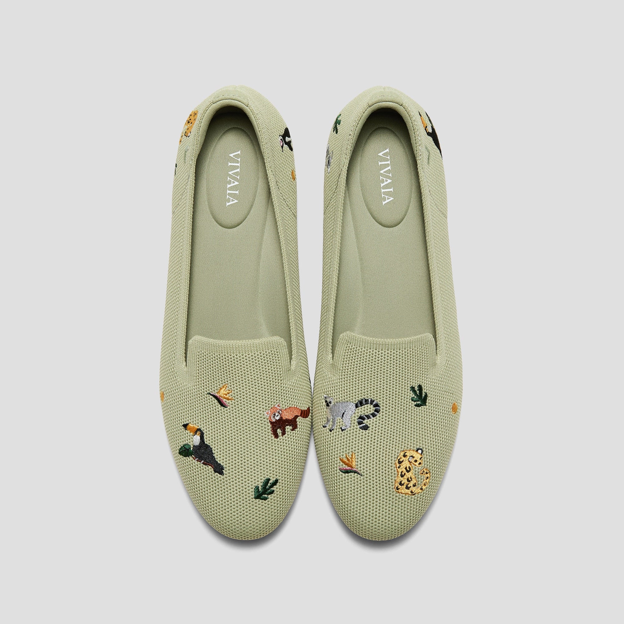 Round-Toe Embroidered Loafers (Audrey)