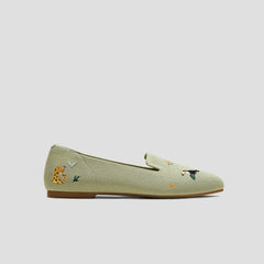 Round-Toe Embroidered Loafers (Audrey)