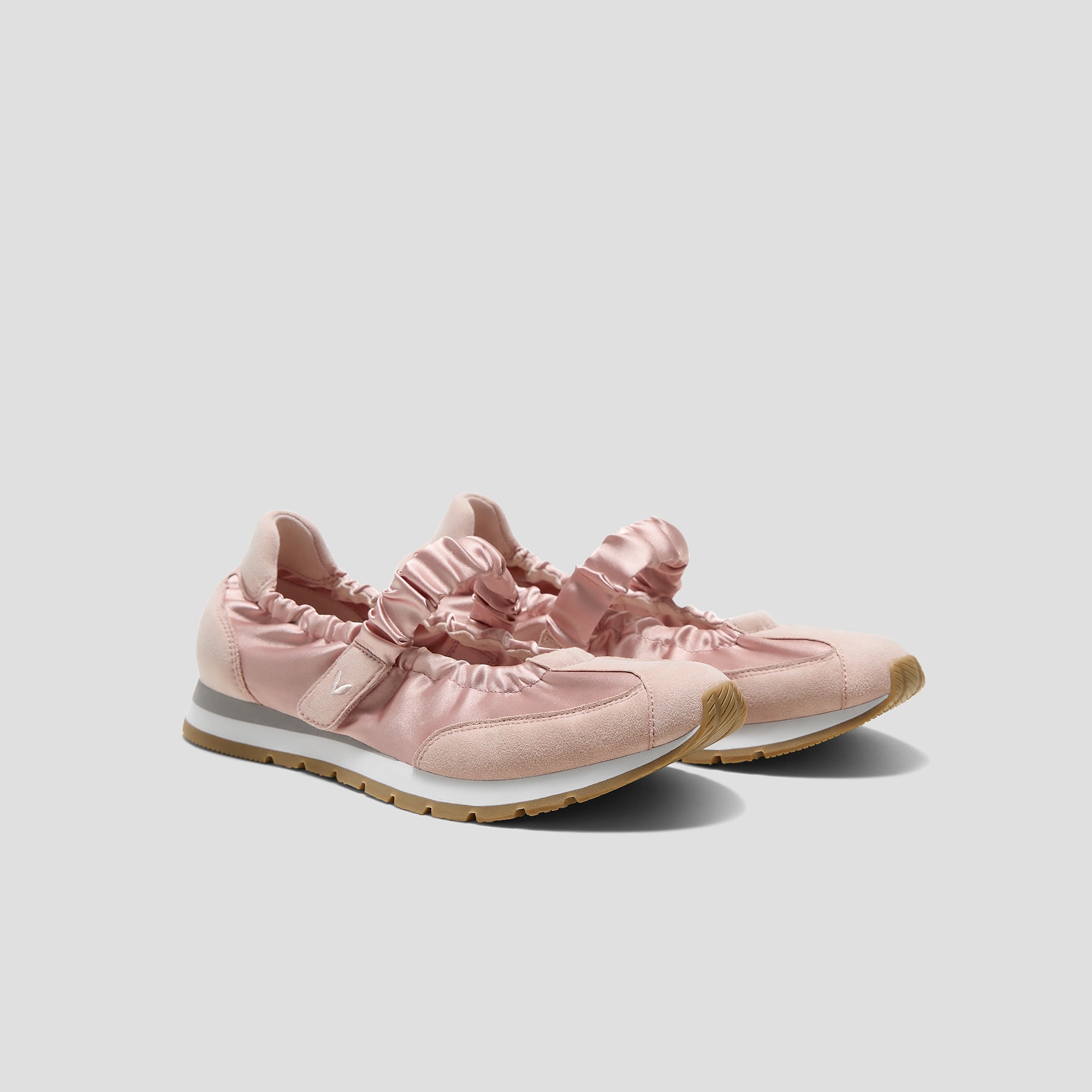 Round-Toe Satin Mary Janes (Ayla)