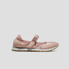 Round-Toe Satin Mary Janes (Ayla)
