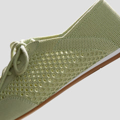 Round-Toe Lace-Up Mesh Sneakers (Yara)