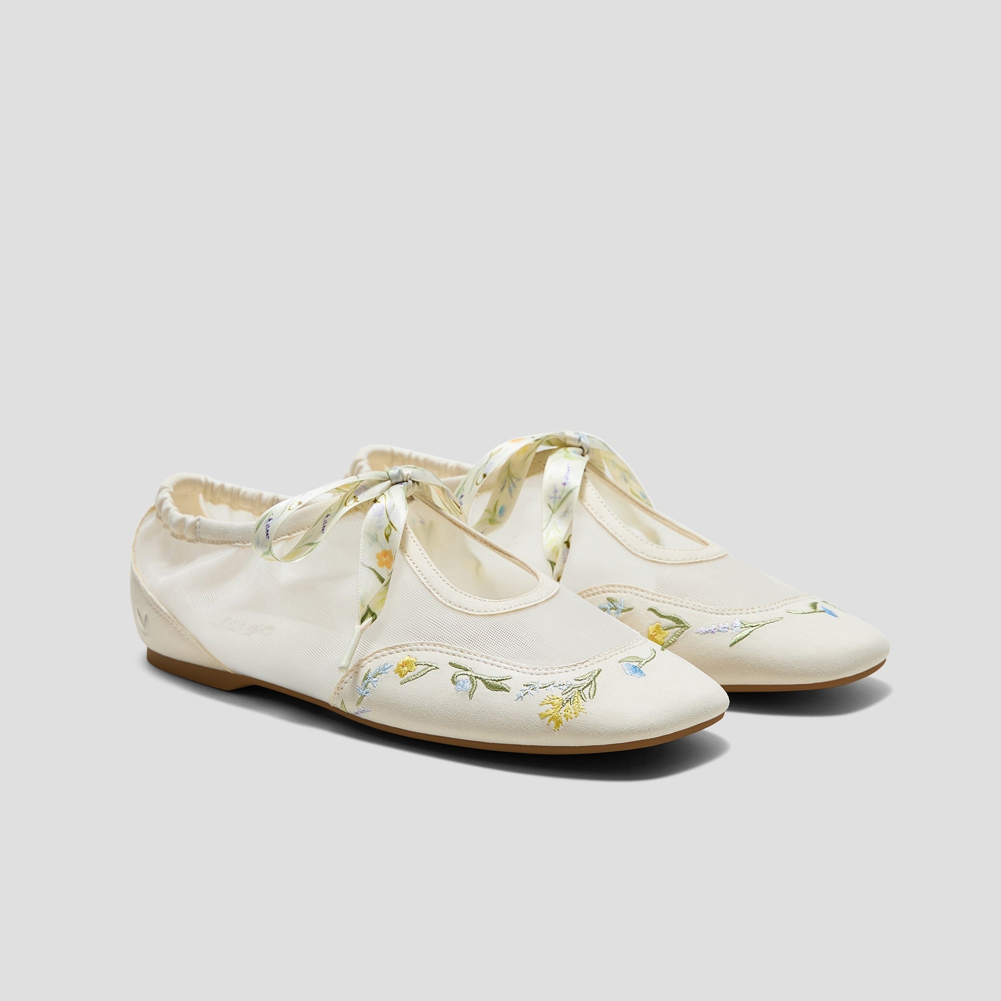 Healing Garden | Square-Toe Organza Sneakerinas (Ciara)