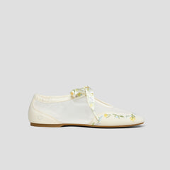 Healing Garden | Square-Toe Organza Sneakerinas (Ciara)