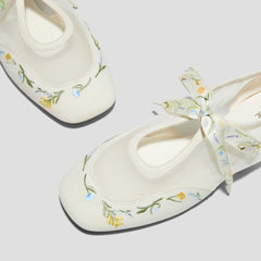 Healing Garden | Square-Toe Organza Sneakerinas (Ciara)