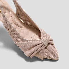 PointEase™ Bow Slingback Heels (Sanna)