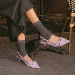 PointEase™ Bow Slingback Heels (Sanna)