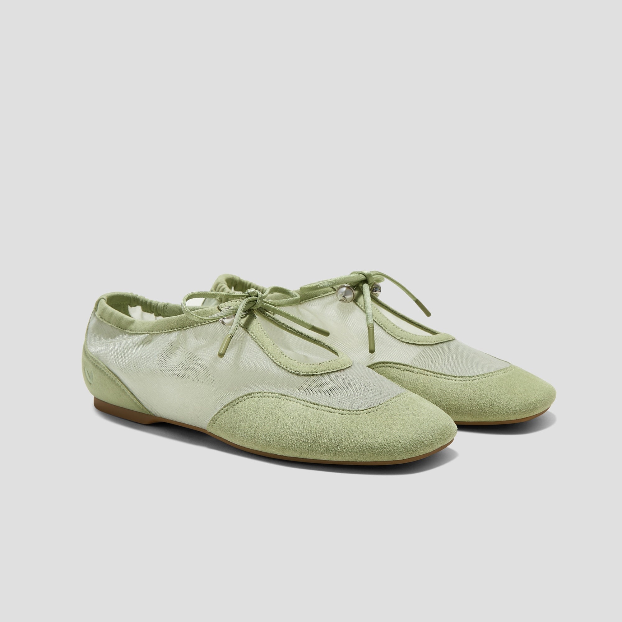 Square-Toe Organza Sneakerinas (Ciara)