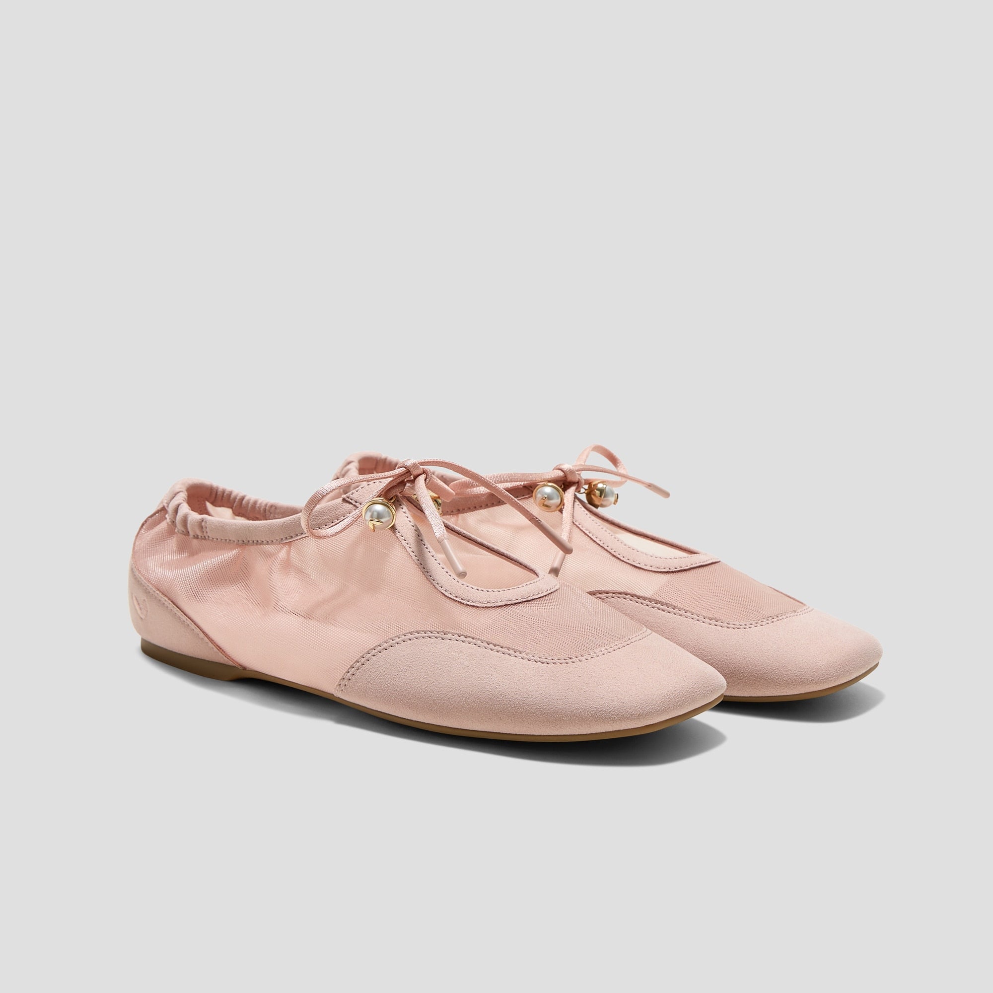 Square-Toe Organza Sneakerinas (Ciara)