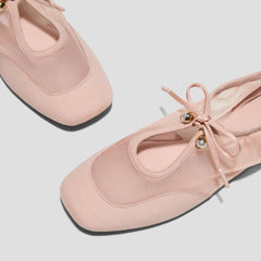 Square-Toe Organza Sneakerinas (Ciara)