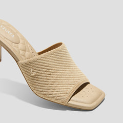 Square-Toe Slide Sandals (Aimee)