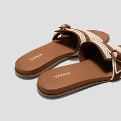Square-Toe Flat Sandals (Delia)