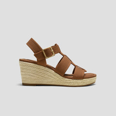 Round-Toe Slingback Wedge Sandals (Skyler)