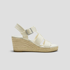 Round-Toe Slingback Wedge Sandals (Skyler)