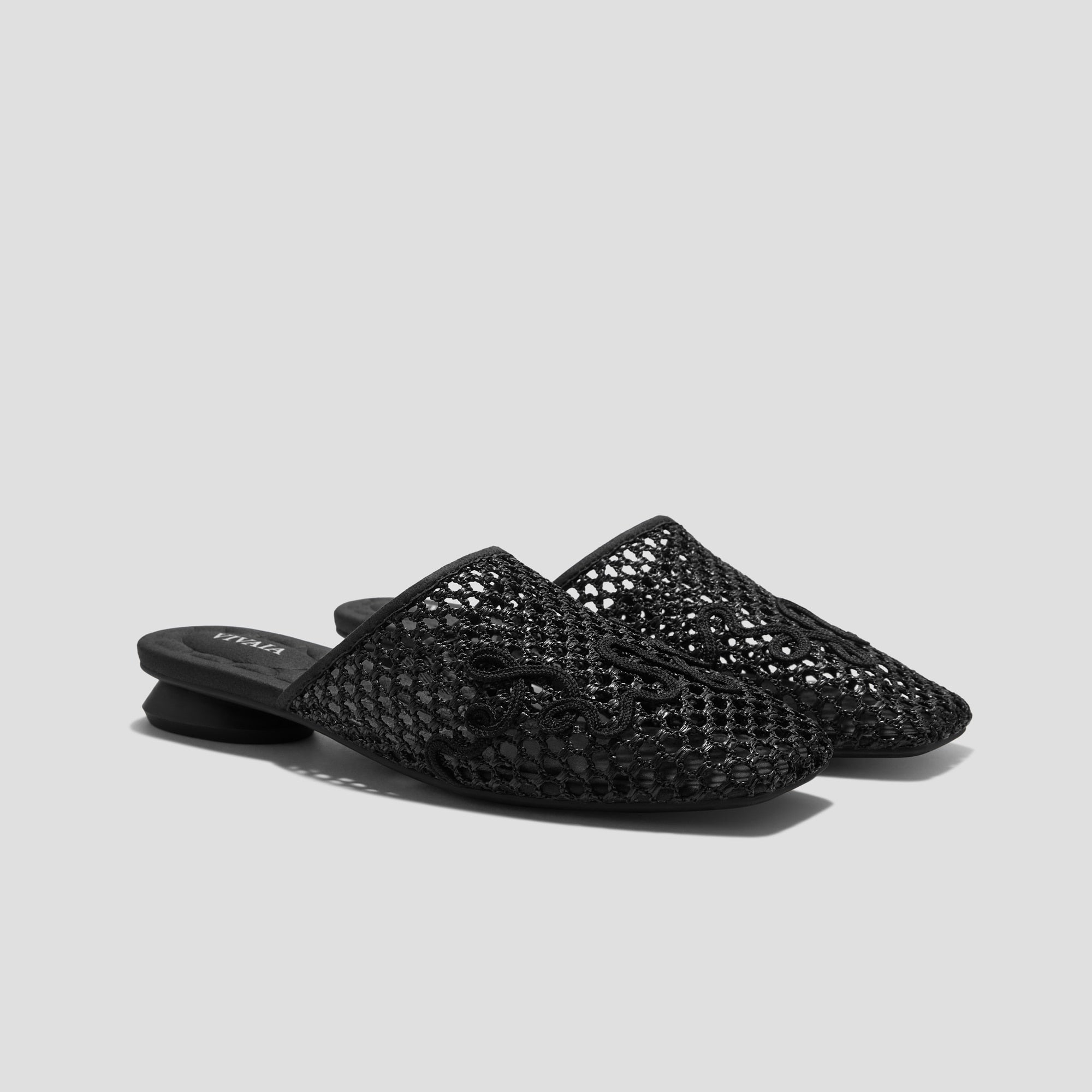 Square-Toe Mesh Sandals (Maura)