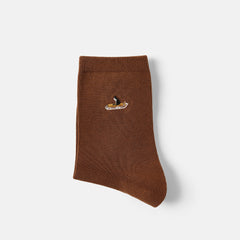 1 Pair Animal Jacquard Crew Socks (Aubrey)