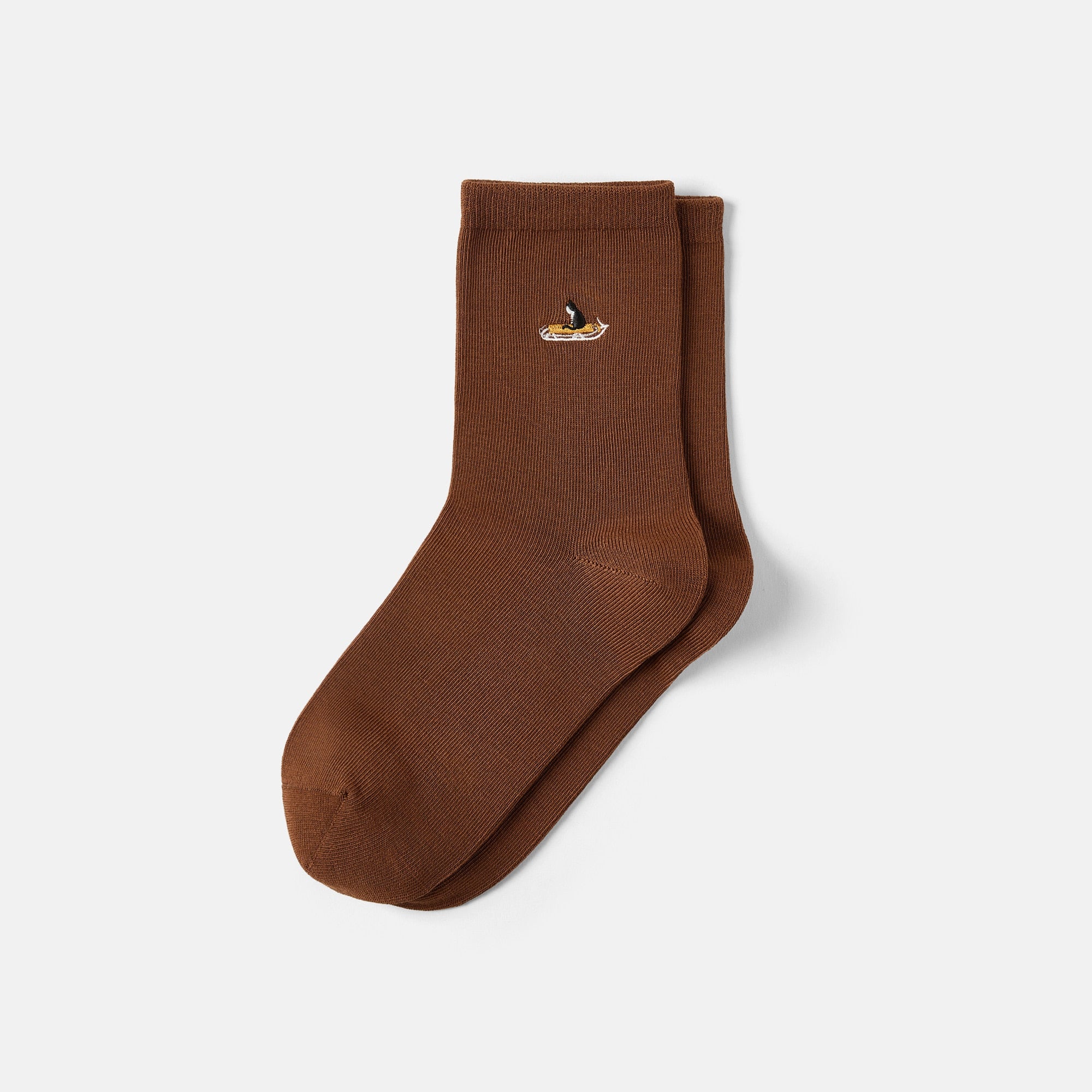 1 Pair Animal Jacquard Crew Socks (Aubrey)