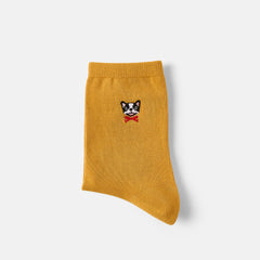 1 Pair Animal Jacquard Crew Socks (Aubrey)