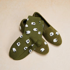 1 Pair Animal Jacquard Crew Socks (Aubrey)