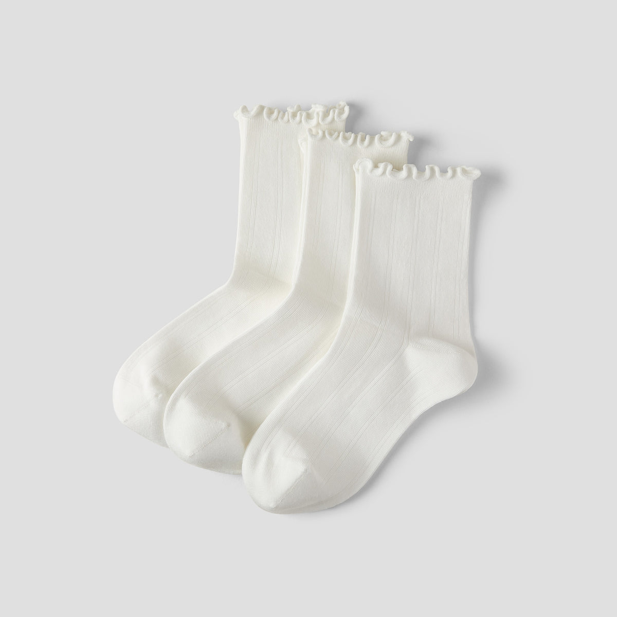 3-Pair Ruffle Crew Socks (Marion)